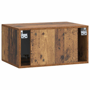 Wandmontierter TV-Schrank Altholz