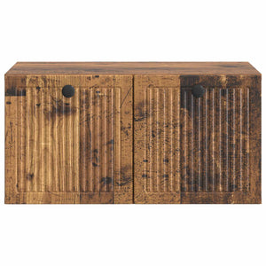 Wandmontierter TV-Schrank Altholz
