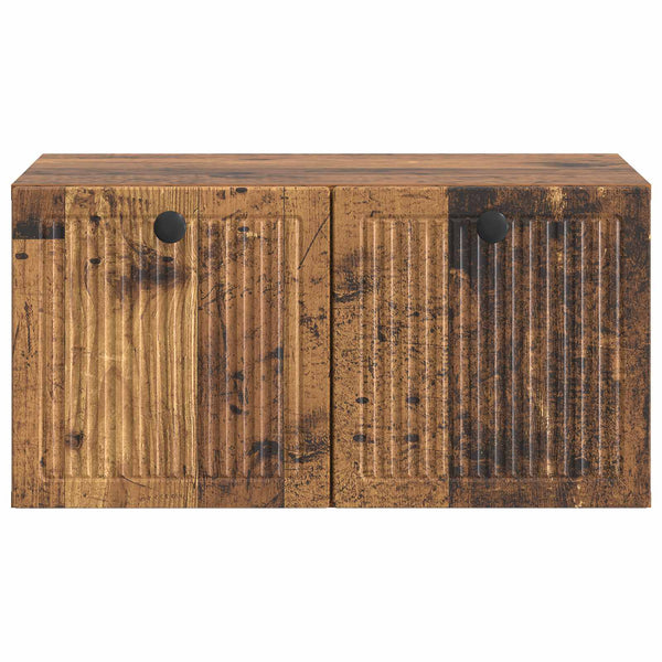 Wandmontierter TV-Schrank Altholz