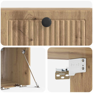 Wandmontierter TV-Schrank Eiche 59,5cm