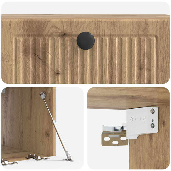 Wandmontierter TV-Schrank Eiche 59,5cm