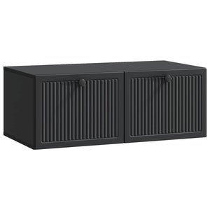 Wandmontierter TV-Schrank Schwarz