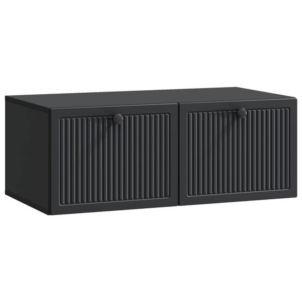 Wandmontierter TV-Schrank Schwarz