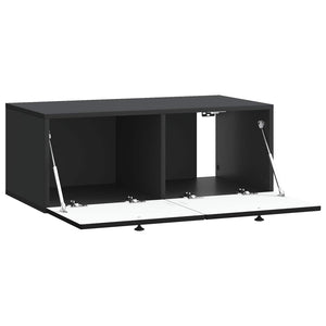 Wandmontierter TV-Schrank Schwarz