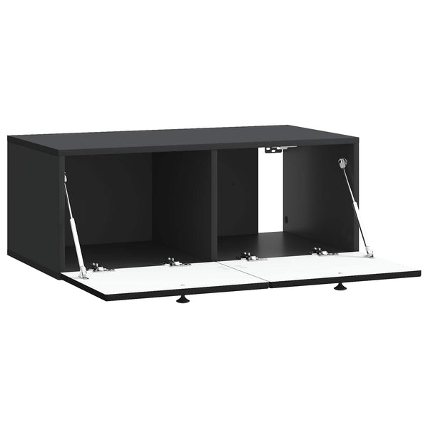 Wandmontierter TV-Schrank Schwarz