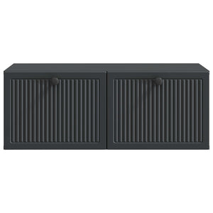 Wandmontierter TV-Schrank Schwarz