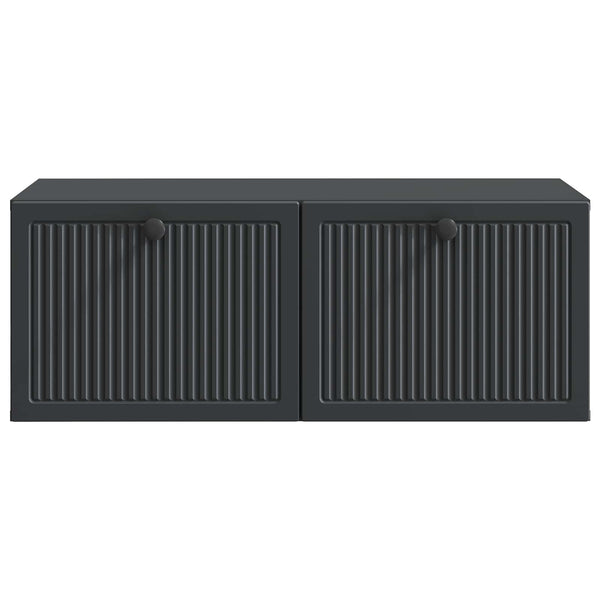 Wandmontierter TV-Schrank Schwarz