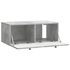 Wandmontierter TV-Schrank Betongrau