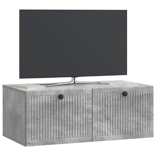 Wandmontierter TV-Schrank Betongrau
