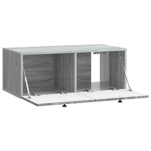 vidaXL Meuble TV mural Chêne sonoma gris 78,5 x 41 x 30 cm