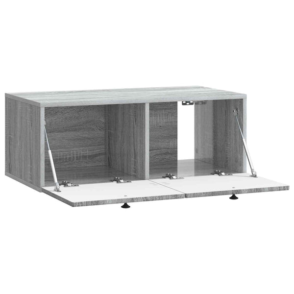vidaXL Meuble TV mural Chêne sonoma gris 78,5 x 41 x 30 cm
