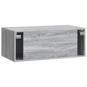 vidaXL Meuble TV mural Chêne sonoma gris 78,5 x 41 x 30 cm