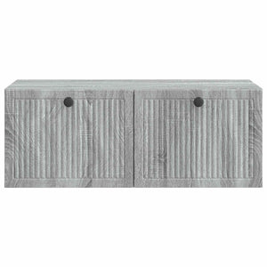 vidaXL Meuble TV mural Chêne sonoma gris 78,5 x 41 x 30 cm