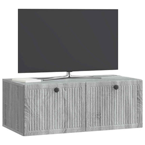 vidaXL Meuble TV mural Chêne sonoma gris 78,5 x 41 x 30 cm