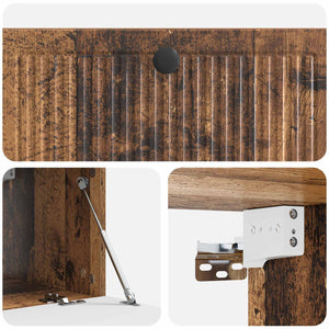 Wandmontierter TV-Schrank Altholz