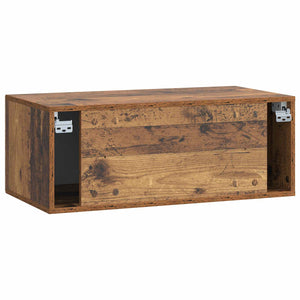 Wandmontierter TV-Schrank Altholz