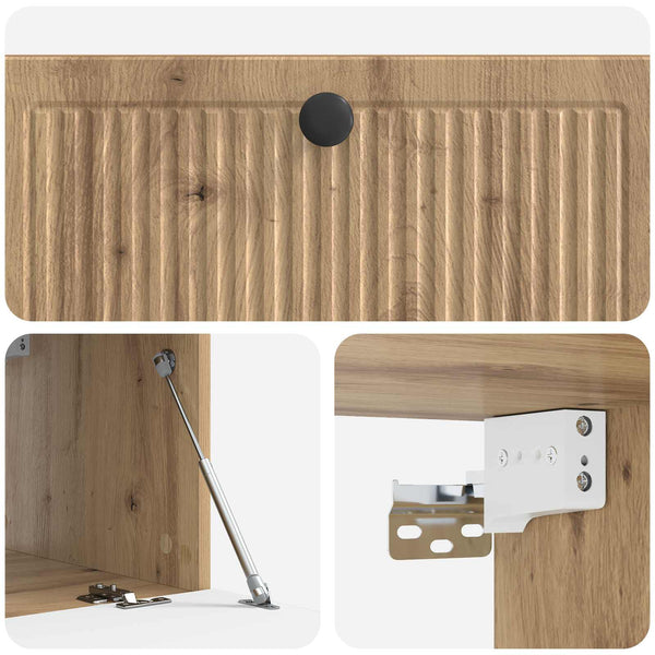 Wandmontierter TV-Schrank Artisan Eiche