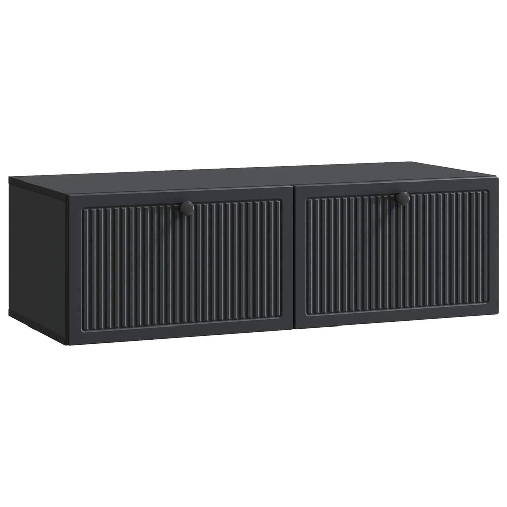 Wandmontierter TV-Schrank, Schwarz, 98 cm