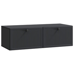 Wandmontierter TV-Schrank, Schwarz, 98 cm