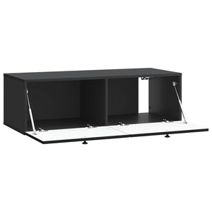 Wandmontierter TV-Schrank, Schwarz, 98 cm
