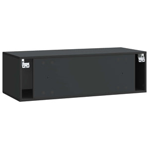 Wandmontierter TV-Schrank, Schwarz, 98 cm