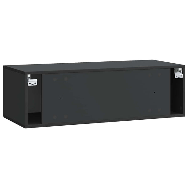 Wandmontierter TV-Schrank, Schwarz, 98 cm