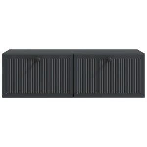Wandmontierter TV-Schrank, Schwarz, 98 cm