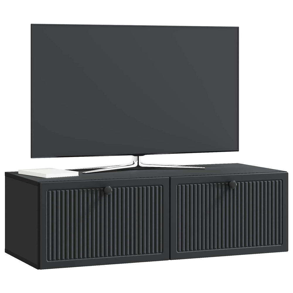 Wandmontierter TV-Schrank, Schwarz, 98 cm