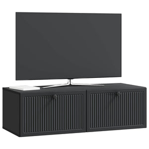 Wandmontierter TV-Schrank, Schwarz, 98 cm
