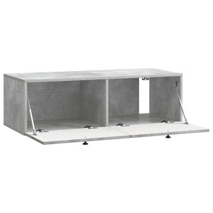 Wandmontierter TV-Schrank Betongrau 98 cm
