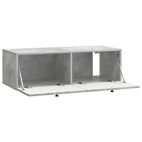 Wandmontierter TV-Schrank Betongrau 98 cm
