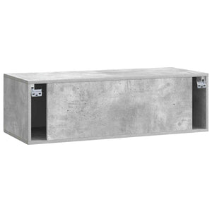 Wandmontierter TV-Schrank Betongrau 98 cm