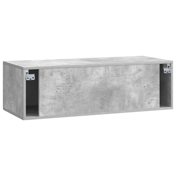 Wandmontierter TV-Schrank Betongrau 98 cm