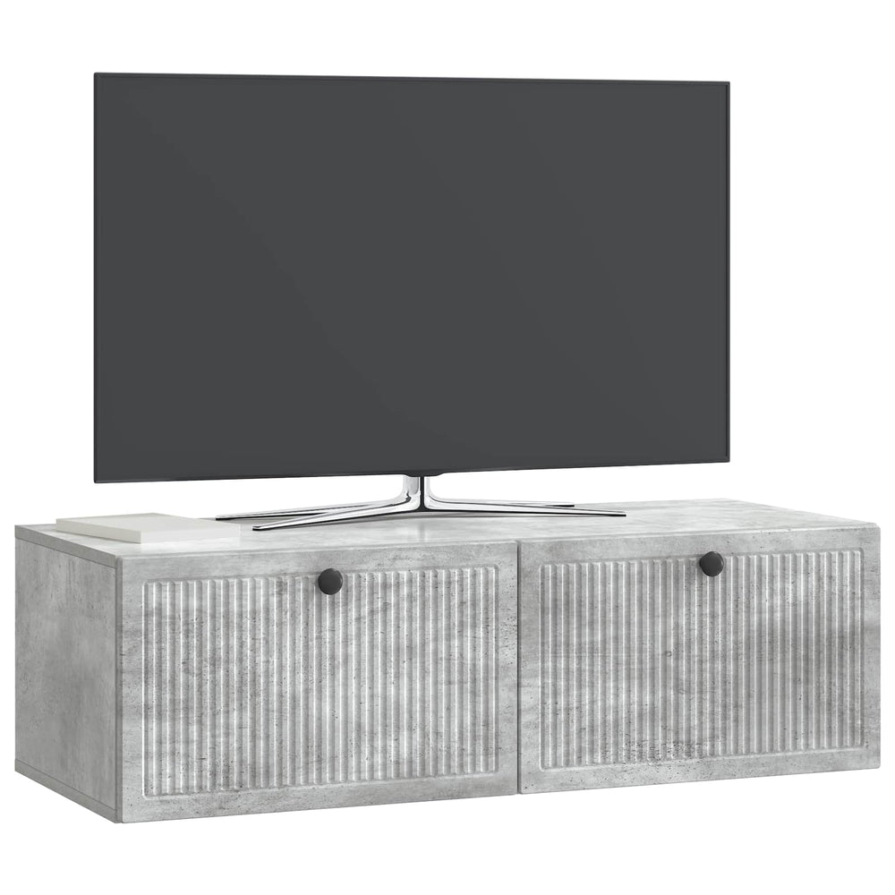 Wandmontierter TV-Schrank Betongrau 98 cm