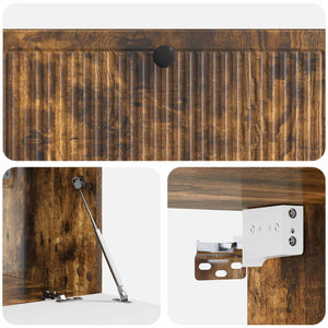 Wandmontierter TV-Schrank Geräucherte Eiche 98 cm