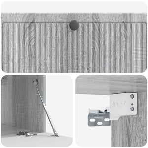 Wandmontierter TV-Schrank Grau 98cm