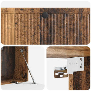 Wandmontierter TV-Schrank Altholz 98cm