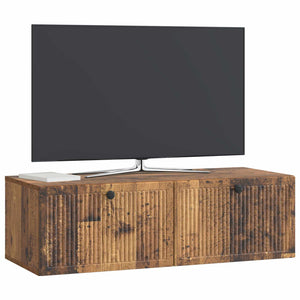 Wandmontierter TV-Schrank Altholz 98cm