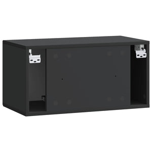 Wandmontierter TV-Schrank Schwarz