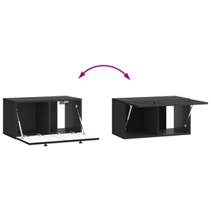 Wandmontierter TV-Schrank Schwarz