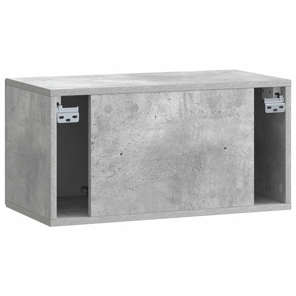 Wandmontierter TV-Schrank Betongrau