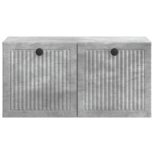Wandmontierter TV-Schrank Betongrau