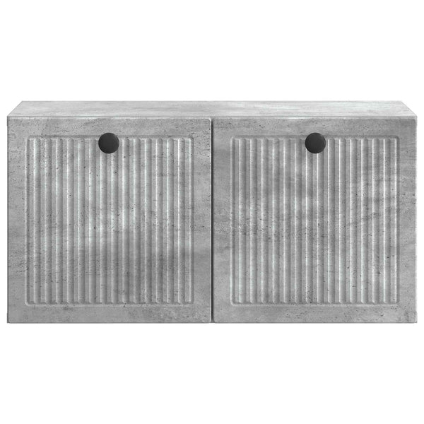 Wandmontierter TV-Schrank Betongrau