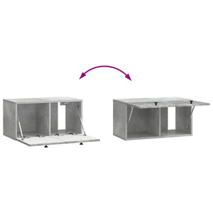 Wandmontierter TV-Schrank Betongrau
