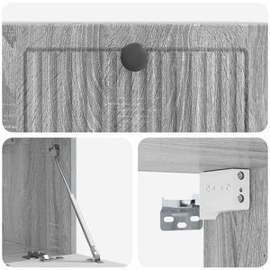 Wandmontierter TV-Schrank Grau Sonoma