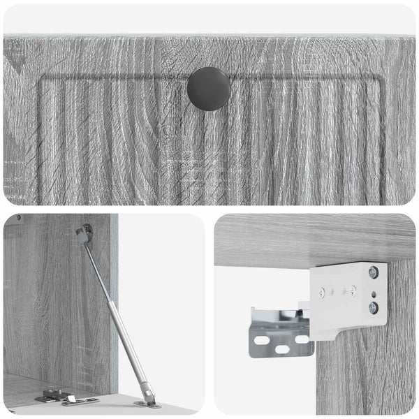 Wandmontierter TV-Schrank Grau Sonoma