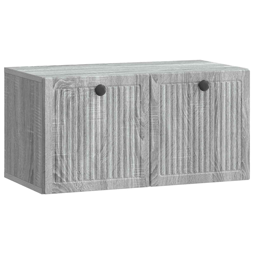 Wandmontierter TV-Schrank Grau Sonoma