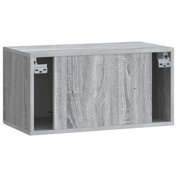 Wandmontierter TV-Schrank Grau Sonoma