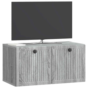 Wandmontierter TV-Schrank Grau Sonoma