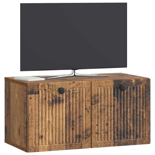 Wandmontierter TV-Schrank Altholz 59,5cm
